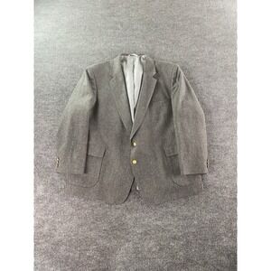 Arnold Palmer Blazer 54 R Gray Tweed Gold Button University Logo Golf Sport Coat